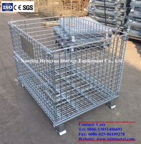 steel box wire mesh|foldable wire mesh basket.